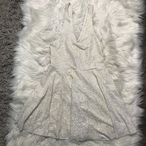 NWT urban outfitters gold crackle open back dress